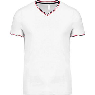 t-shirt maille piquée v-ausschnitt