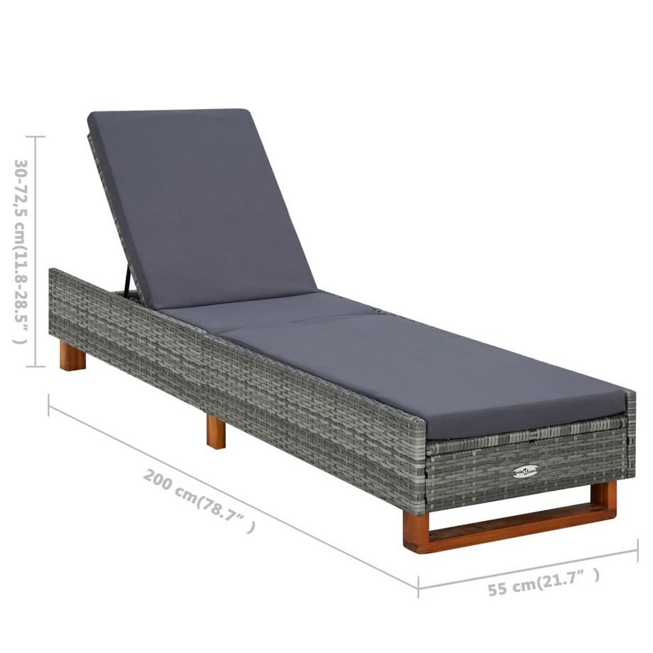 VidaXL Sonnenliege poly-rattan  
