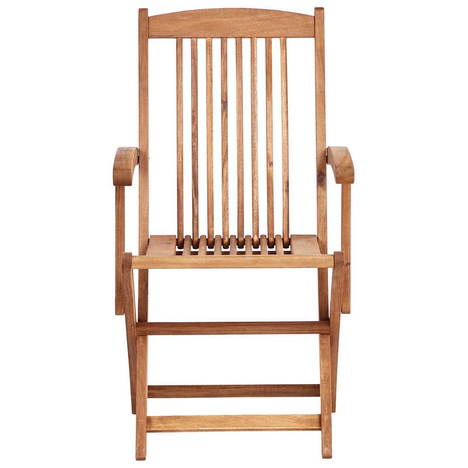 Beliani Set mit 2 Stühlen und Sitzkissen aus Akazienholz Klassisch MAUI II  