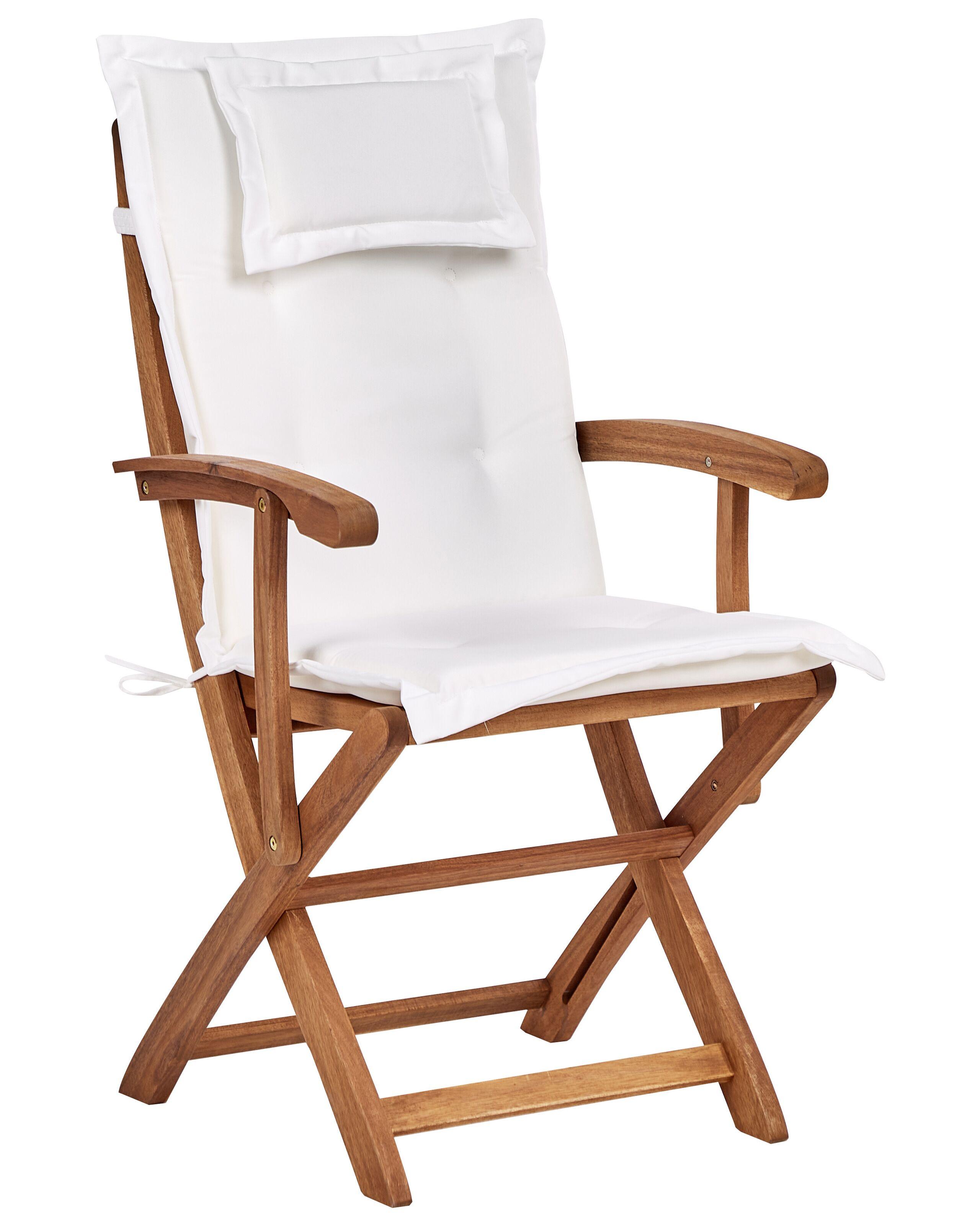 Beliani Lot de 2 chaises en Acacia Traditionnel MAUI II  