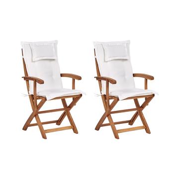 Lot de 2 chaises en Acacia Traditionnel MAUI II