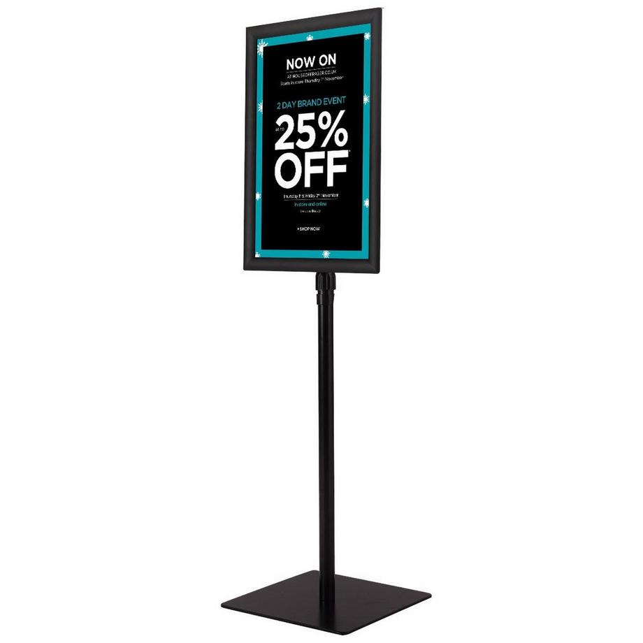 Northio  Infoständer A3 Höhenverstellbarer Abnehmbarer Plakatständer Plakat Silber/ Schwarz 42 x 29,5 cm-Schwarz 