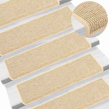 Tapis d'escalier autocollants 15 pcs polypropylène