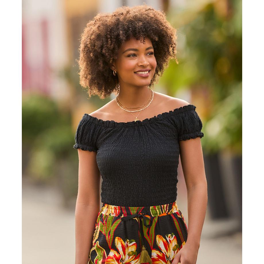 Joe Browns Jersey-Oberteil mit strukturierter Oberfläche im Boho-Stil  