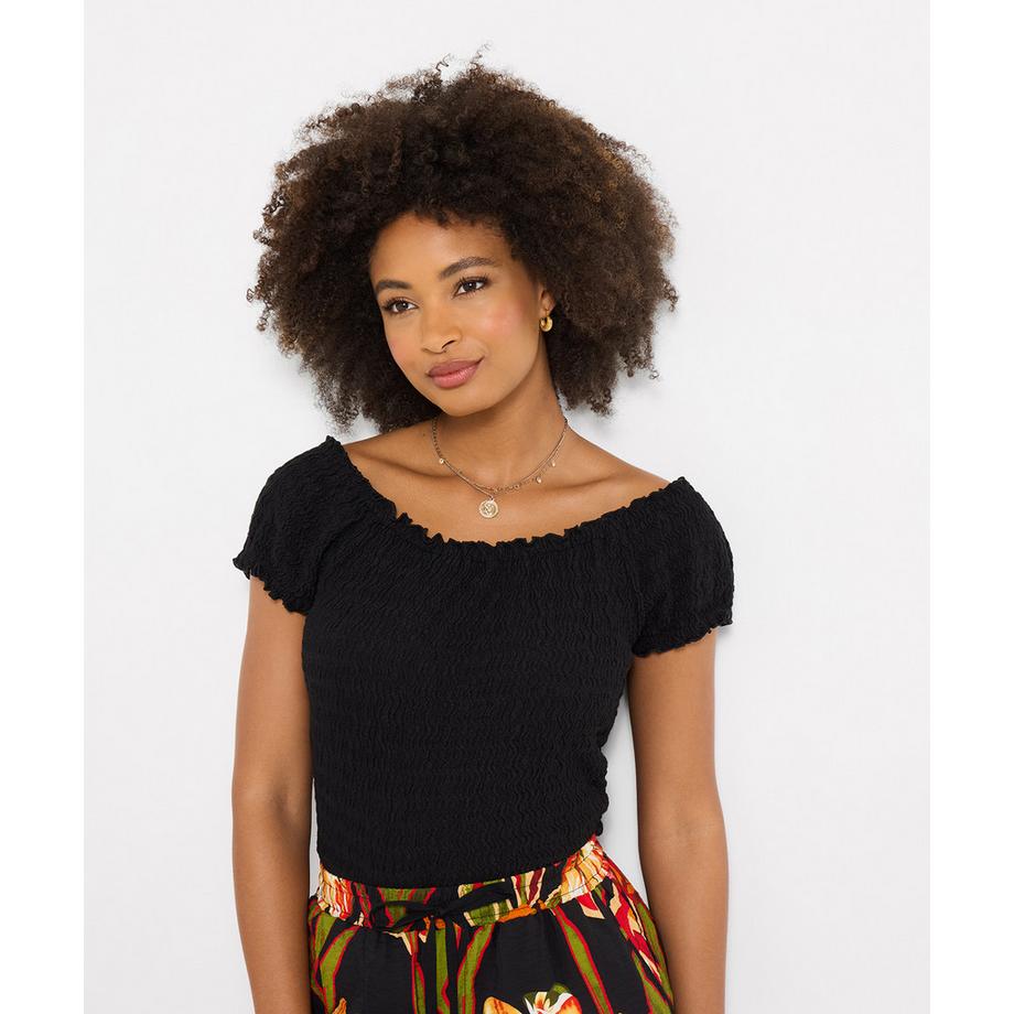 Joe Browns Jersey-Oberteil mit strukturierter Oberfläche im Boho-Stil  