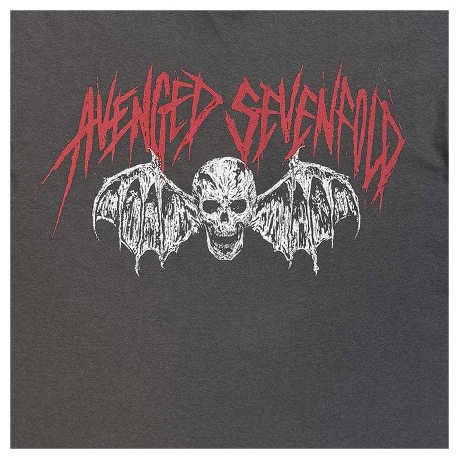 Avenged Sevenfold T-Shirt Graphique Crâne et Ailes  