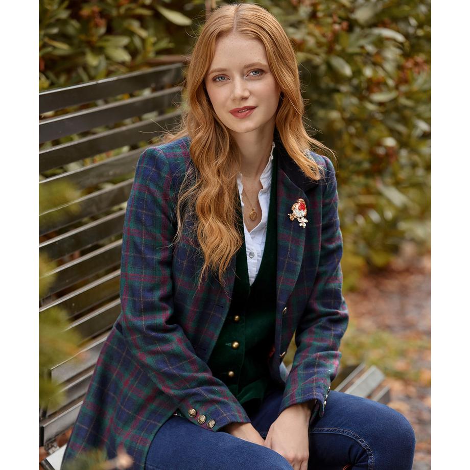 Joe Browns Lange Karo-Jacke  