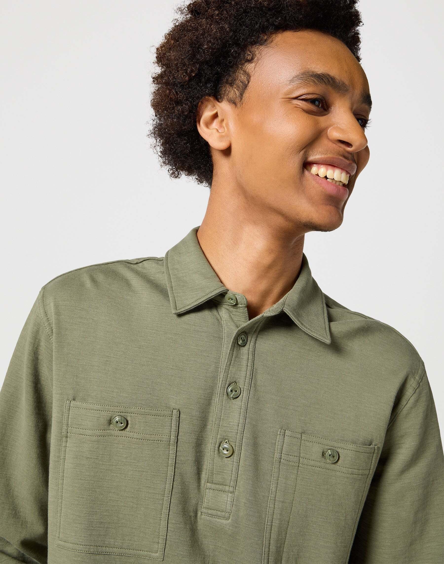 Wrangler  Langarmpolo Longsleeves Utility Polo 