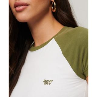 Superdry  baseball-t-shirt court damen 