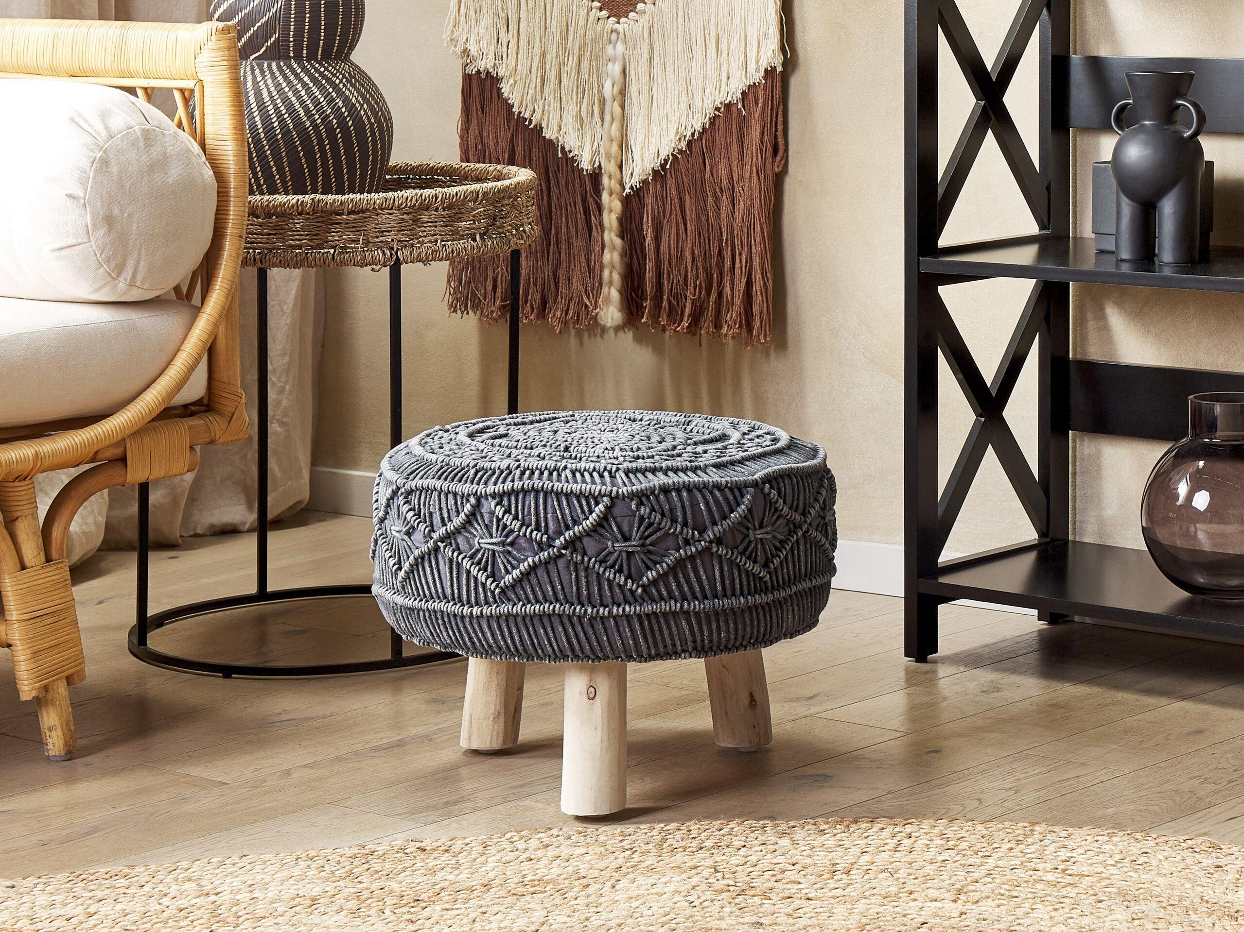 Beliani Hocker aus Baumwolle Boho MUNDRA  