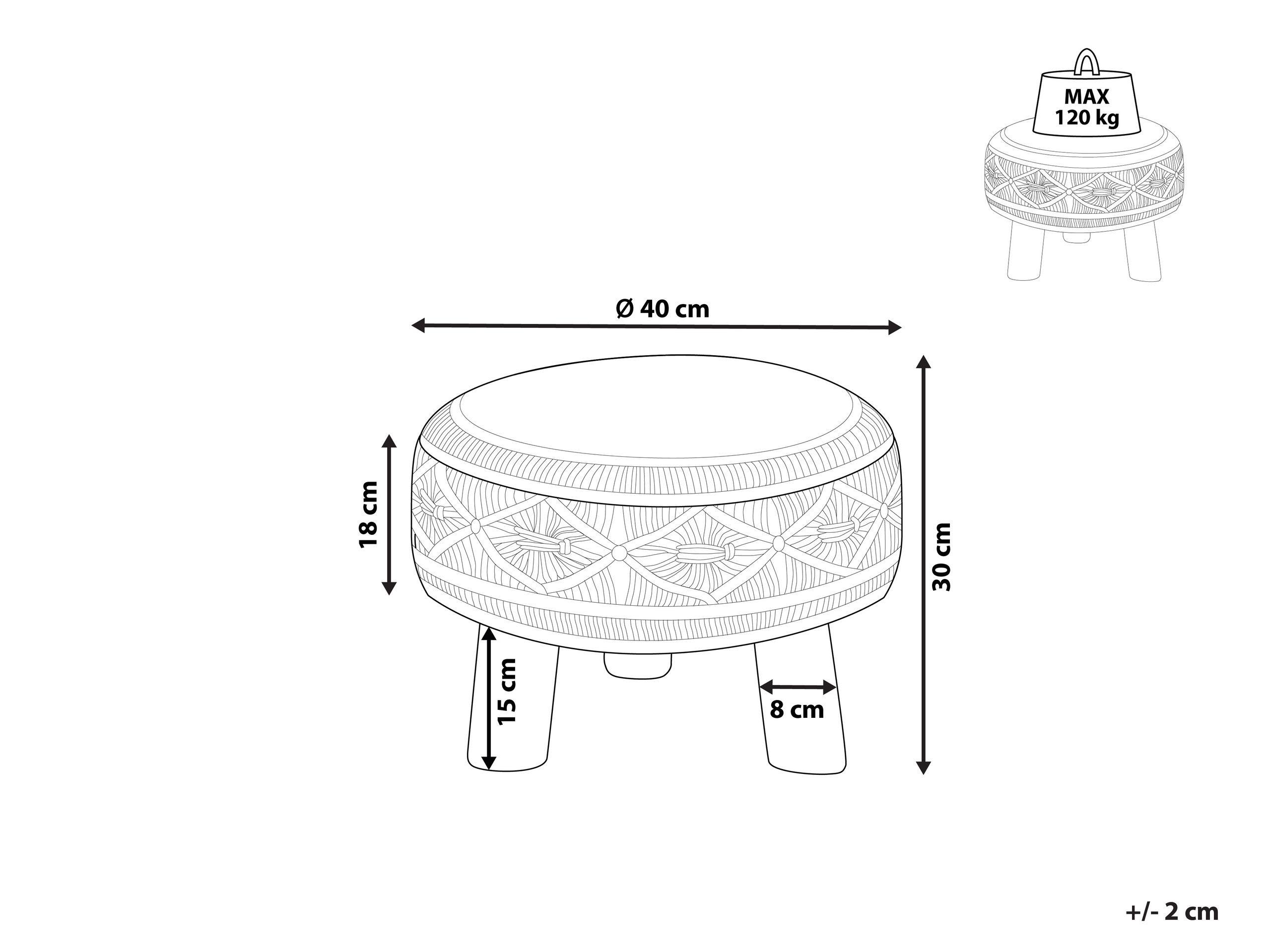 Beliani Hocker aus Baumwolle Boho MUNDRA  