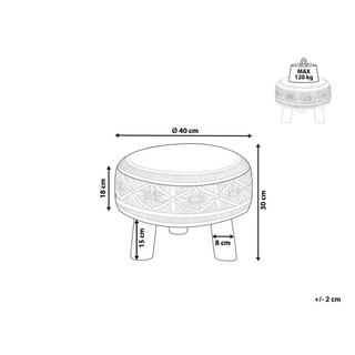 Beliani Hocker aus Baumwolle Boho MUNDRA  