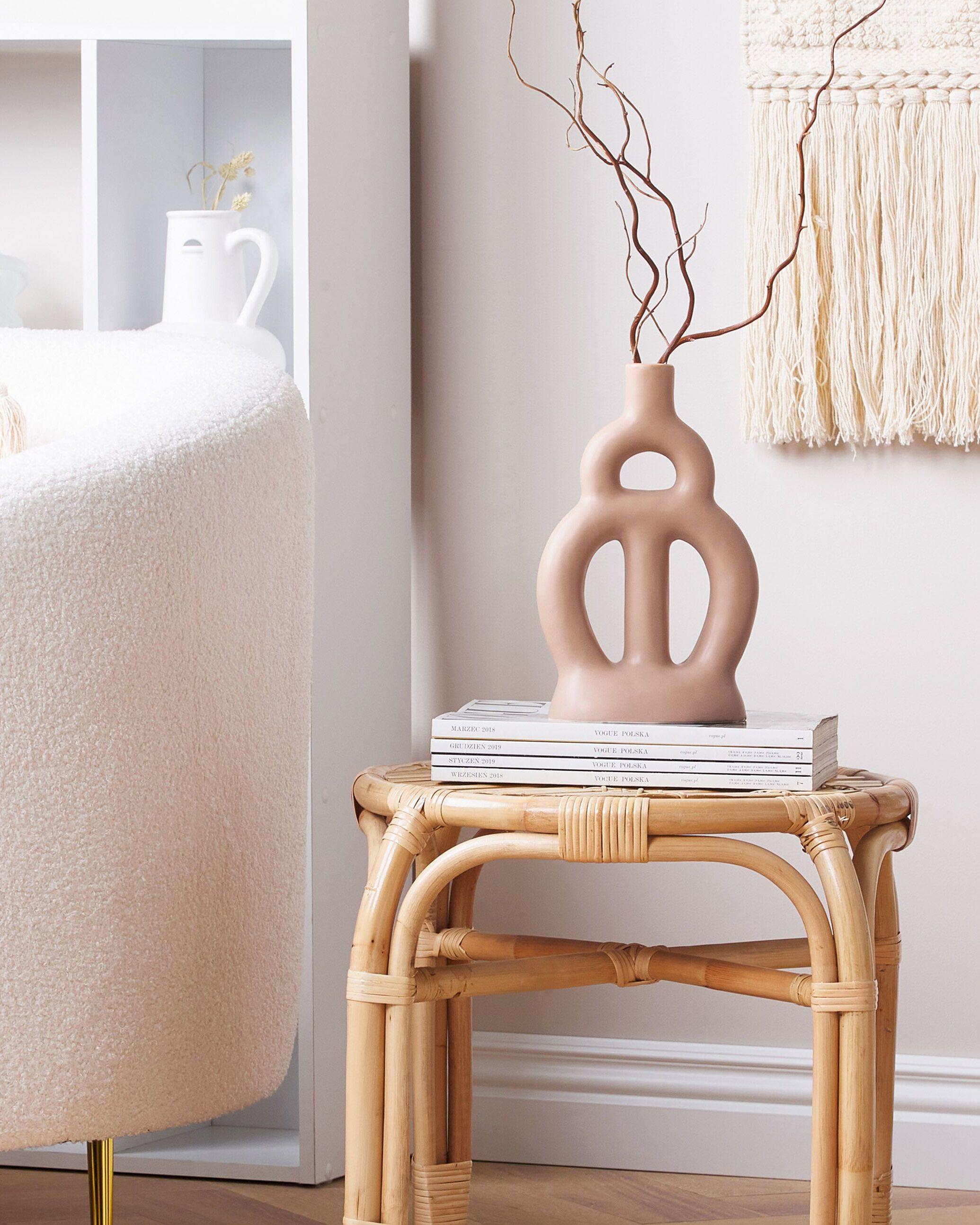 Beliani Vase à fleurs en Porcelaine Moderne KOZANI  