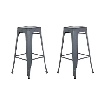 Set mit 2 Barhockern aus Stahl Modern CABRILLO