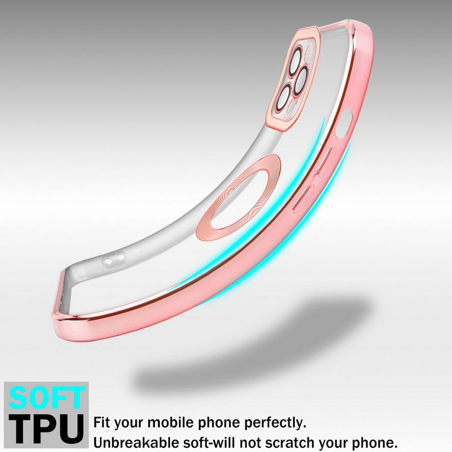 Cadorabo  Hülle für Apple iPhone 12 PRO mit Chrome Applikation 