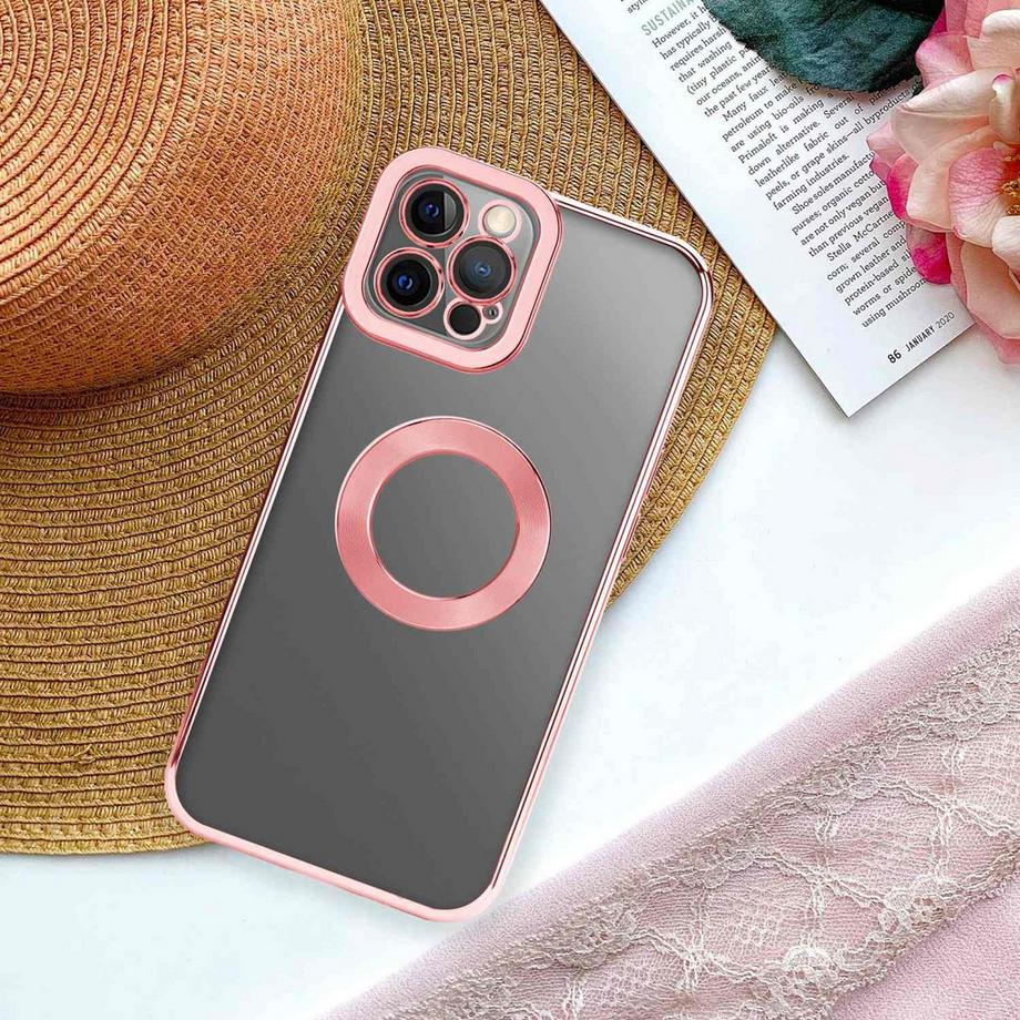 Cadorabo  Hülle für Apple iPhone 12 PRO mit Chrome Applikation 