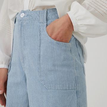 Gestreifte Jeans-Shorts