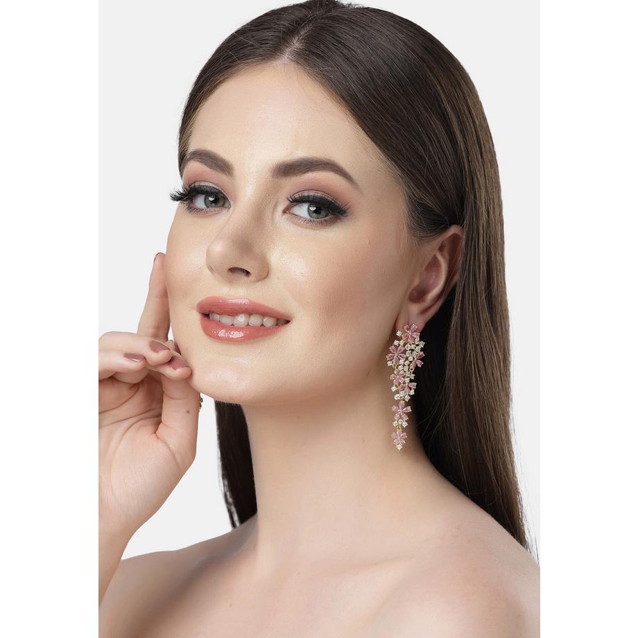 AVANT-GARDE PARIS  Collection Diva Boucles d'oreilles cascade florales élégantes 