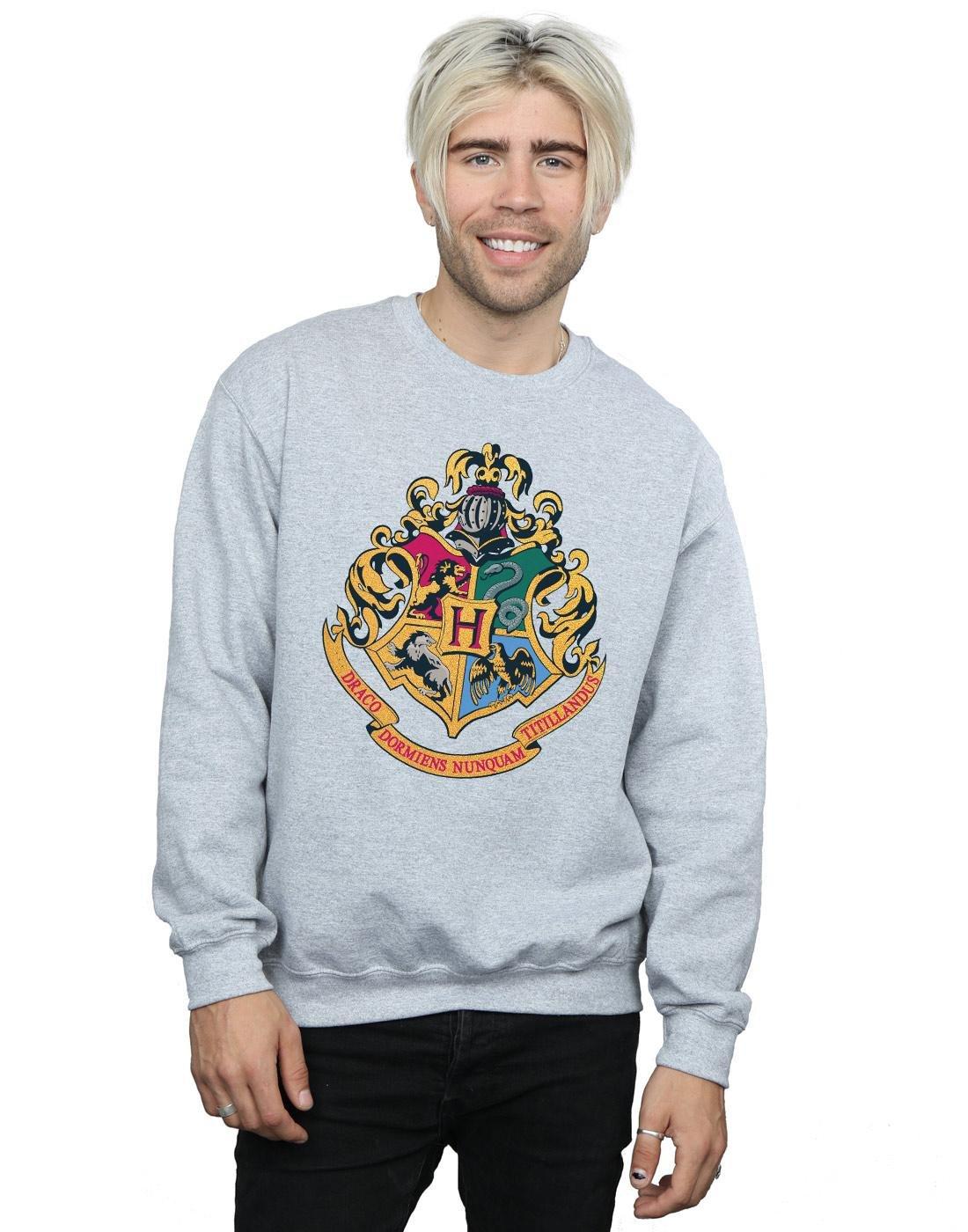 Harry Potter  Hogwarts Crest Gold Ink Sweatshirt 