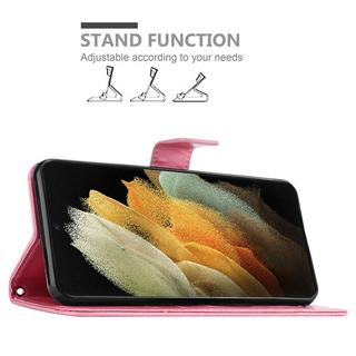 Cadorabo  Housse compatible avec Samsung Galaxy S22 ULTRA - Coque de protection au design floral avec fermeture magnétique, fonction de support et emplacements pour cartes 