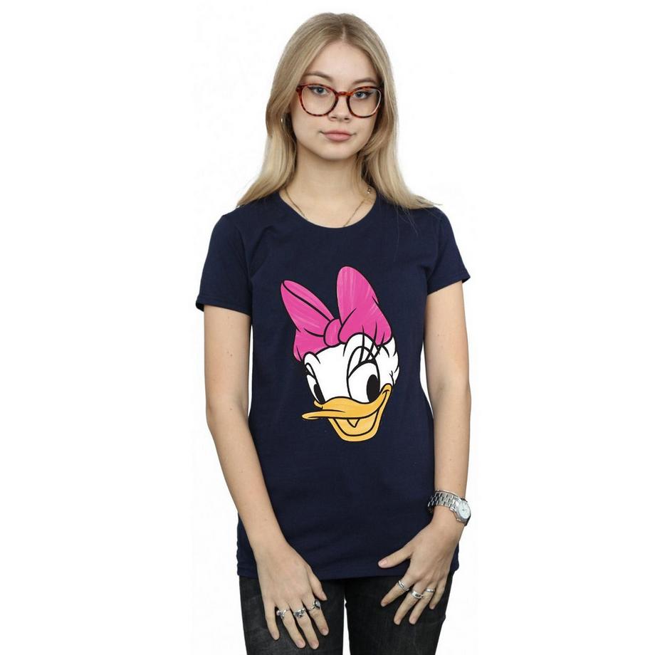 Disney Daisy Duck Face T-Shirt Grafica  