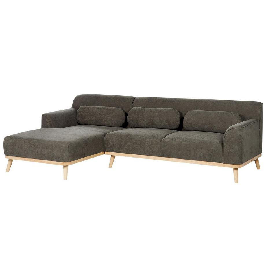 Beliani Ecksofa aus Cord Retro SIMOS  