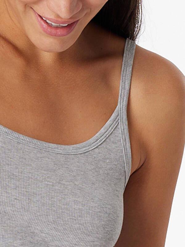 Schiesser Pure Rib Top Spaghetti  