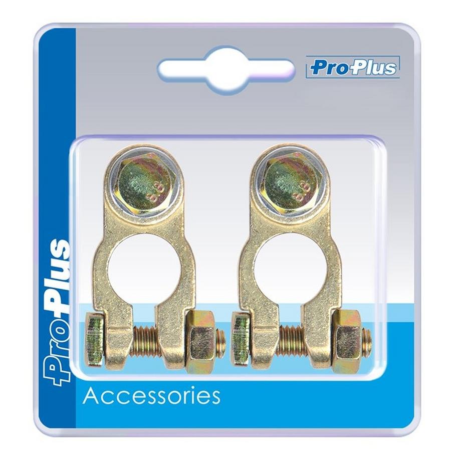 Pricenet  Batteriepolklemmen-Set (+) und (-) mit Bolzen im Blister 