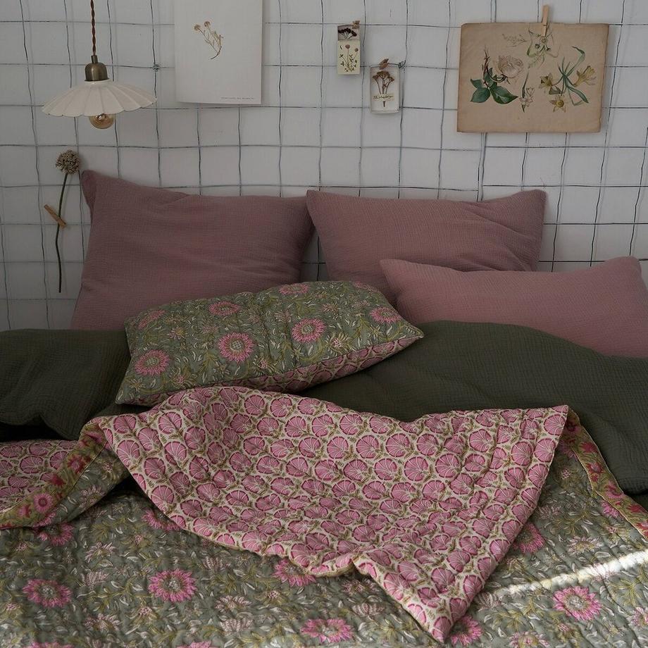 La Redoute Intérieurs Housse de coussin Casaluce Blockprint  