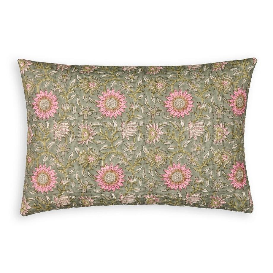 Housse de coussin coton block print