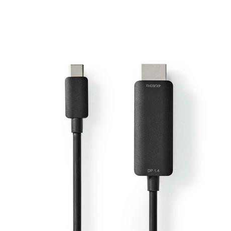Nedis  Adaptateur USB-C™ | USB 3.2 Gen 1 | USB-C™ mâle | HDMI™ Connecteur | 4K@60Hz | 2,00 m | Rond | Nickelé | PVC | Noir | Boîte 