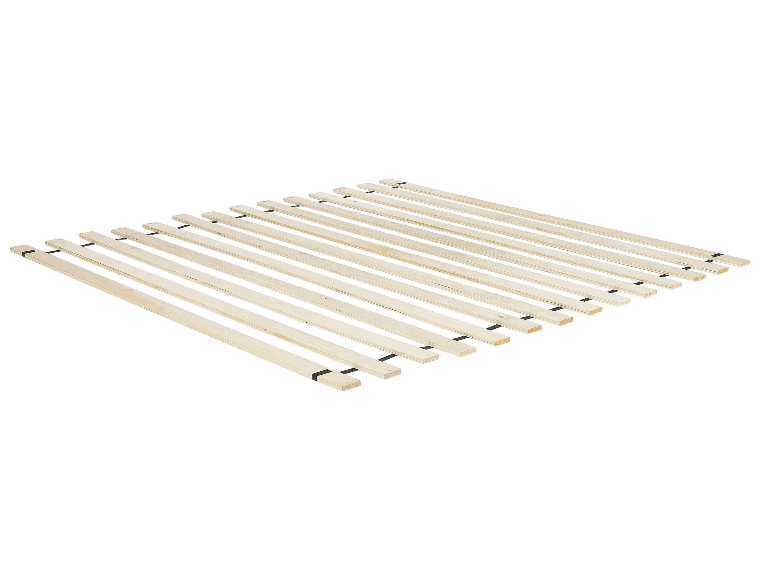 Beliani Lit avec sommier en Tissu Rétro MARGUT  