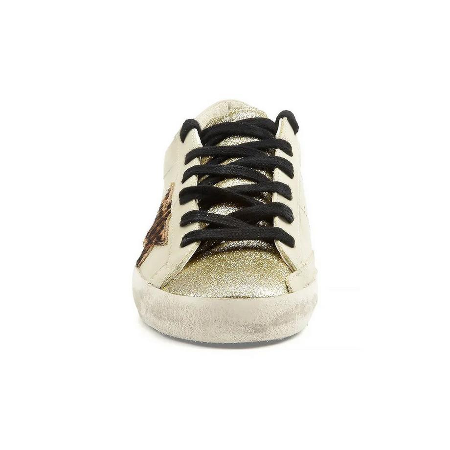 golden goose Super-Star Sneaker mit Leopardenmuster Stern  