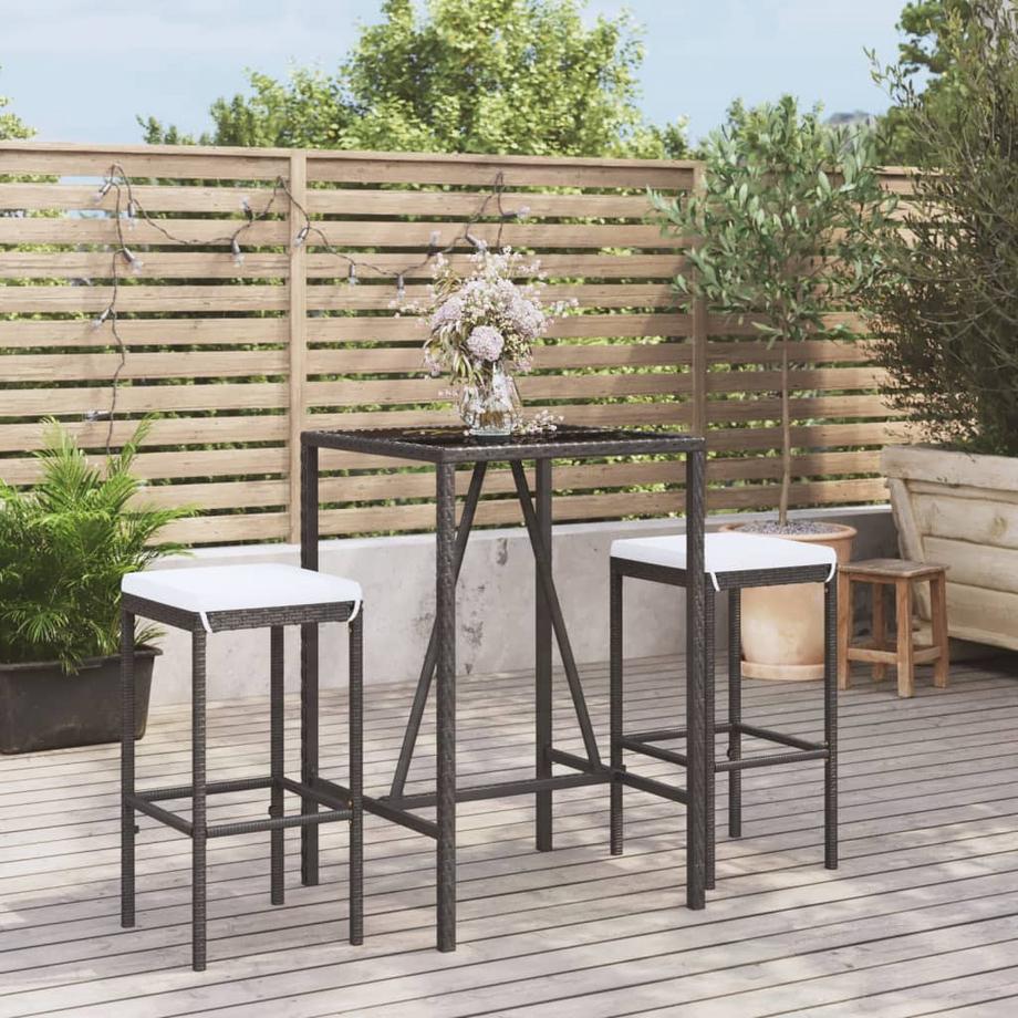 VidaXL set da bar da giardino Polirattan  
