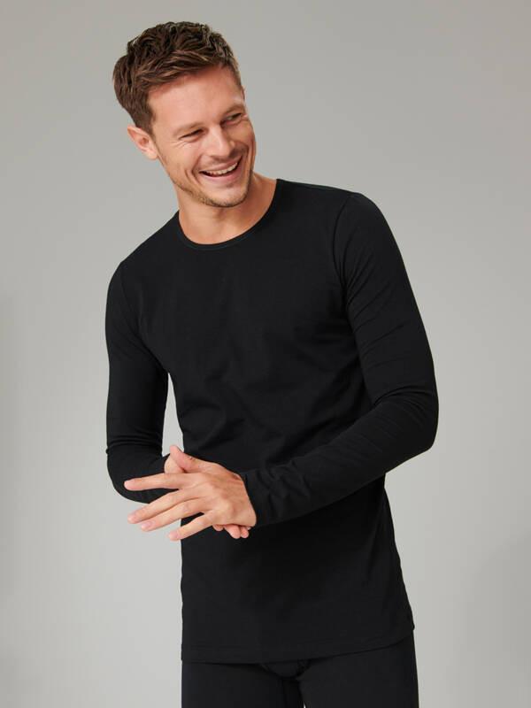 Schiesser Cotone Organico Maglia Maniche Lunghe  