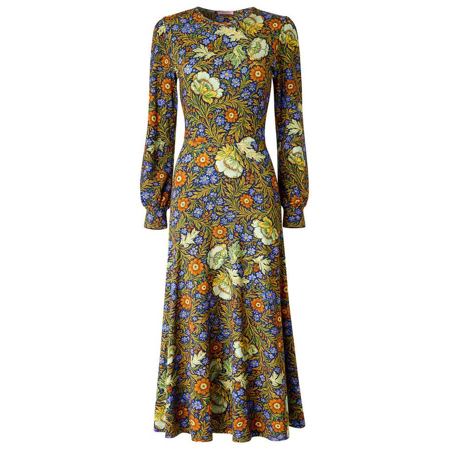 Joe Browns Robe Longue en Jersey à Manches Longues Fleurs Vintage  