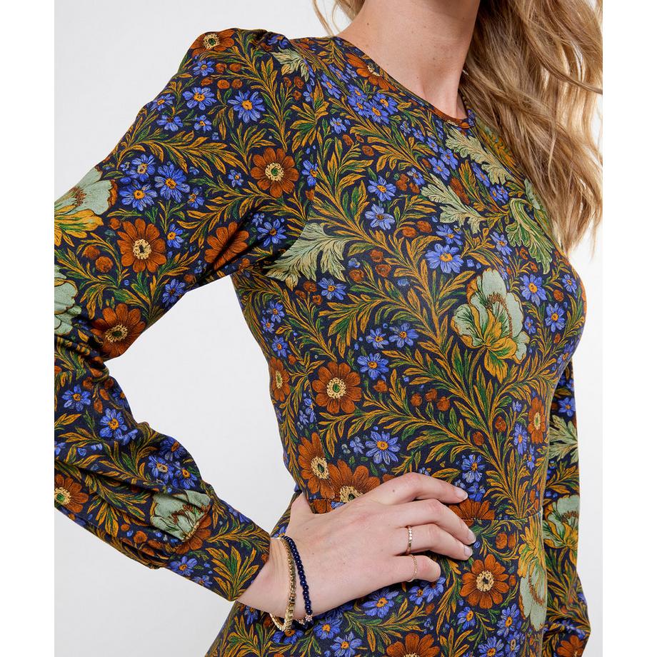 Joe Browns Robe Longue en Jersey à Manches Longues Fleurs Vintage  