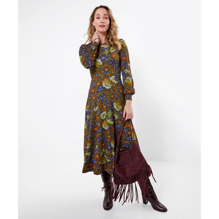 Joe Browns Robe Longue en Jersey à Manches Longues Fleurs Vintage  