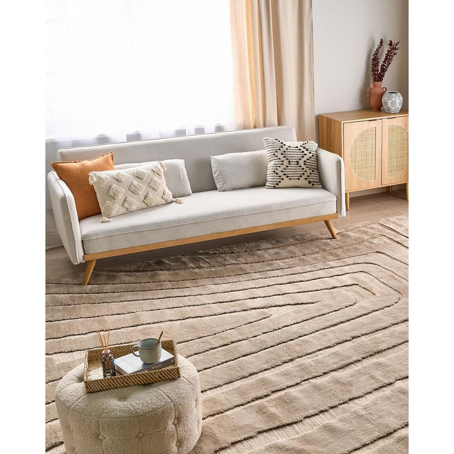 Beliani Teppich aus Polyester Minimalistisch SAZOO  