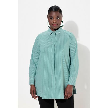 Ulla Popken Camicia a righe Collo camicia Maniche lunghe  