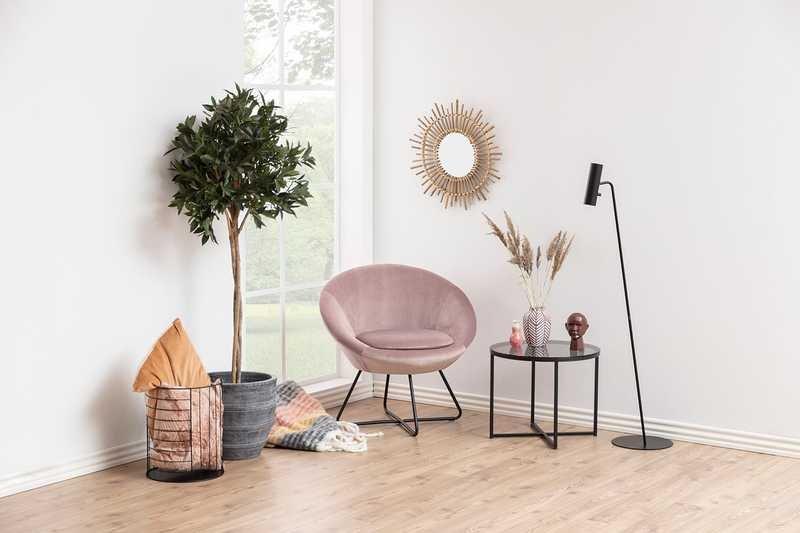 mutoni Lounge chair Bol poussiéreux rose  