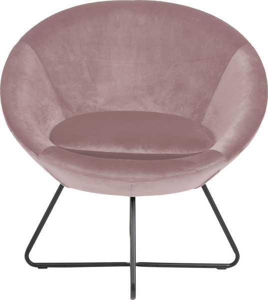 mutoni Lounge chair Bol poussiéreux rose  