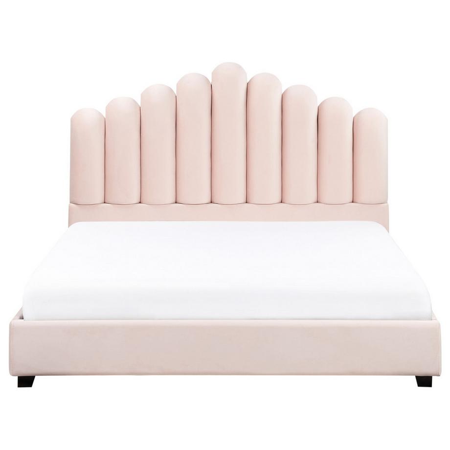 Beliani Bett mit Lattenrost aus Samtstoff Glamourös VINCENNES  