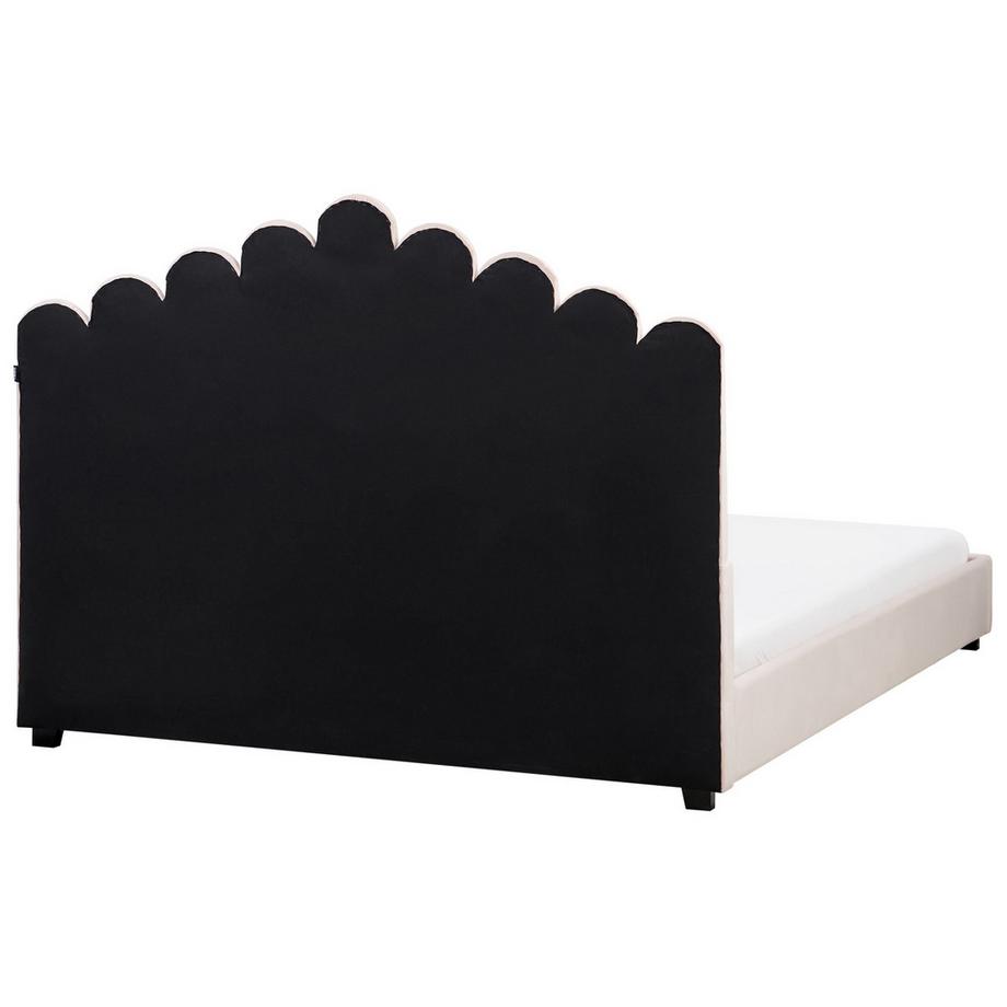 Beliani Bett mit Lattenrost aus Samtstoff Glamourös VINCENNES  