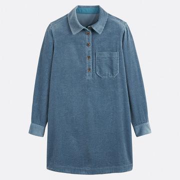 Robe courte velours côtelé