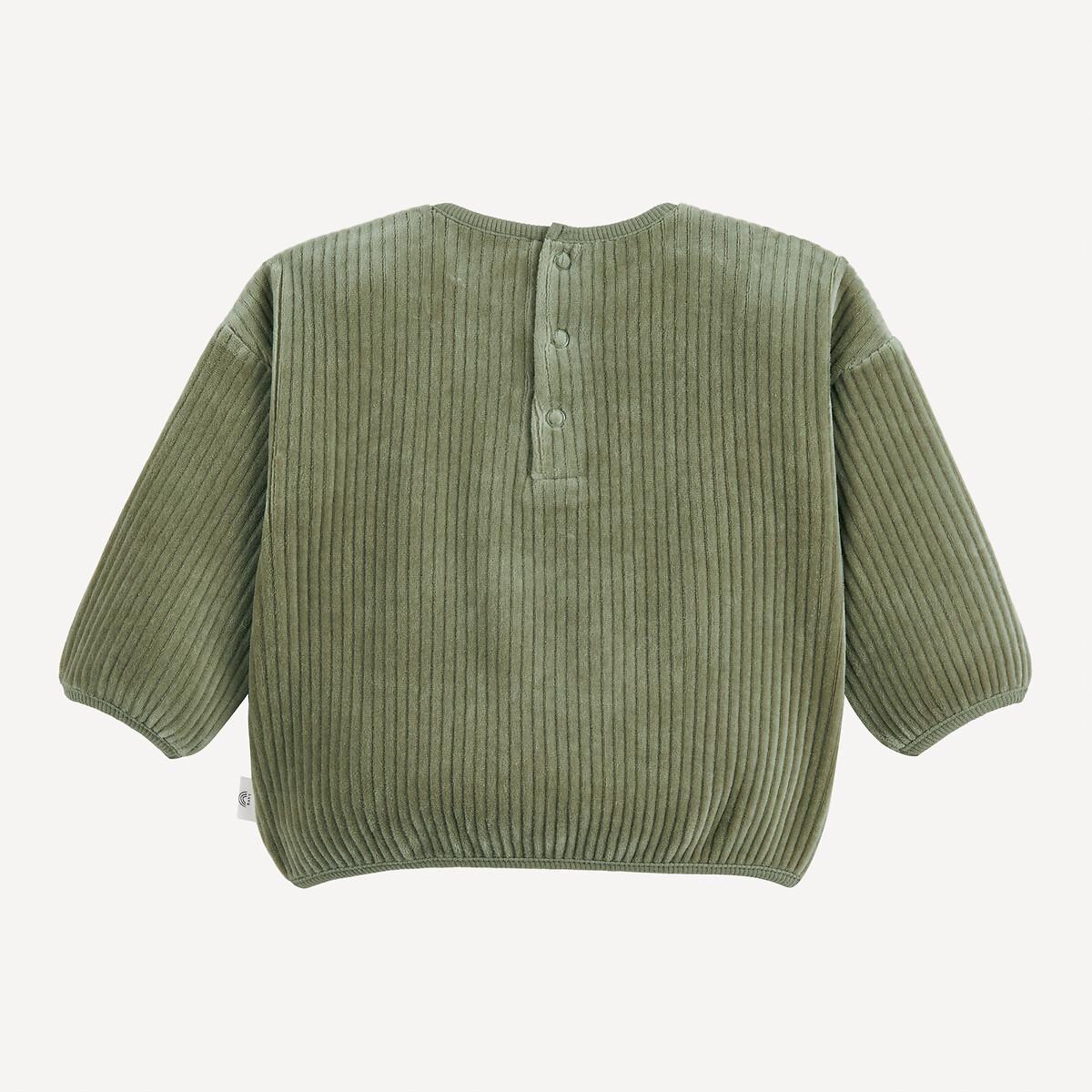 La Redoute Collections  Sweatshirt mit Druckknöpfen aus Samt 