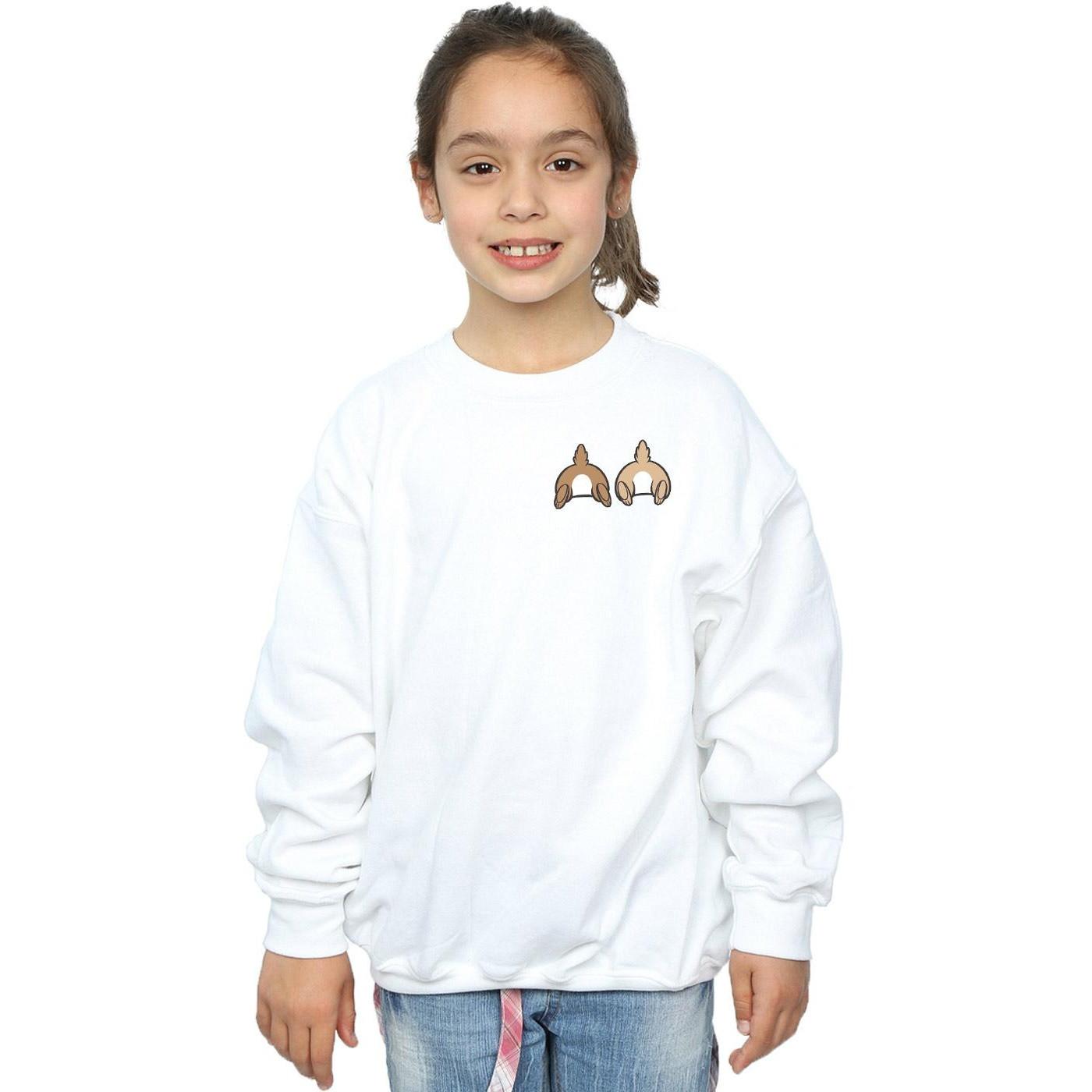 Disney  Chip N Dale Backside Breast Print Sweatshirt 