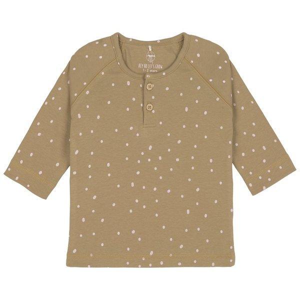 Image of LÄSSIG Langarm Shirt GOTS Dots curry 86/92 - 86/92