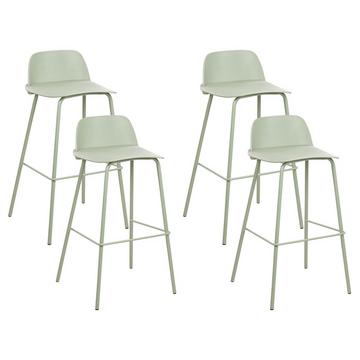 Set mit 4 Barstühlen aus Kunststoff Modern MORA