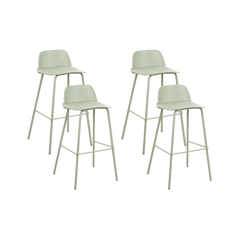 Lot de 4 chaises de bar en Matière synthétique  MORA